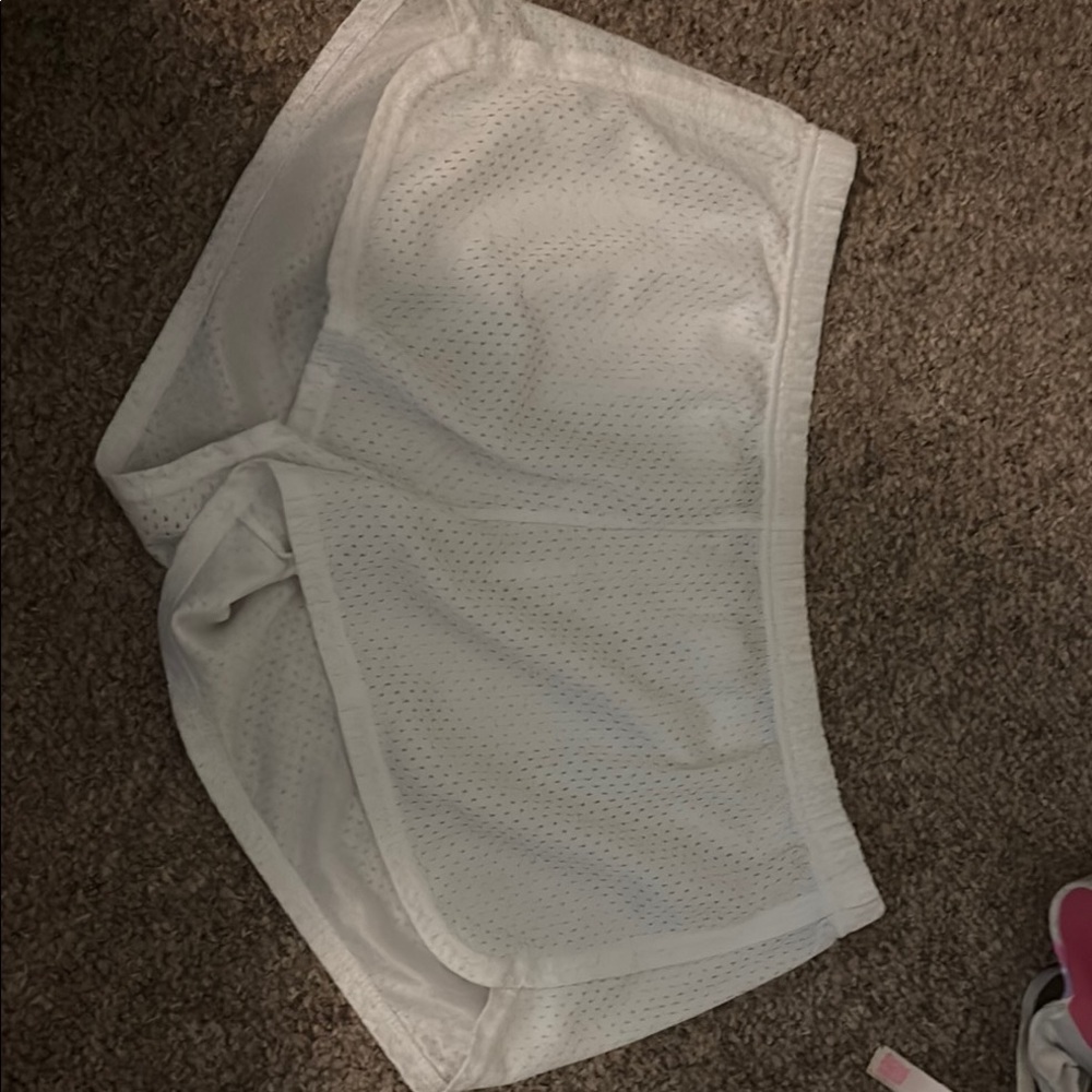 Women's White Athletic Volleyball Mesh Shorts